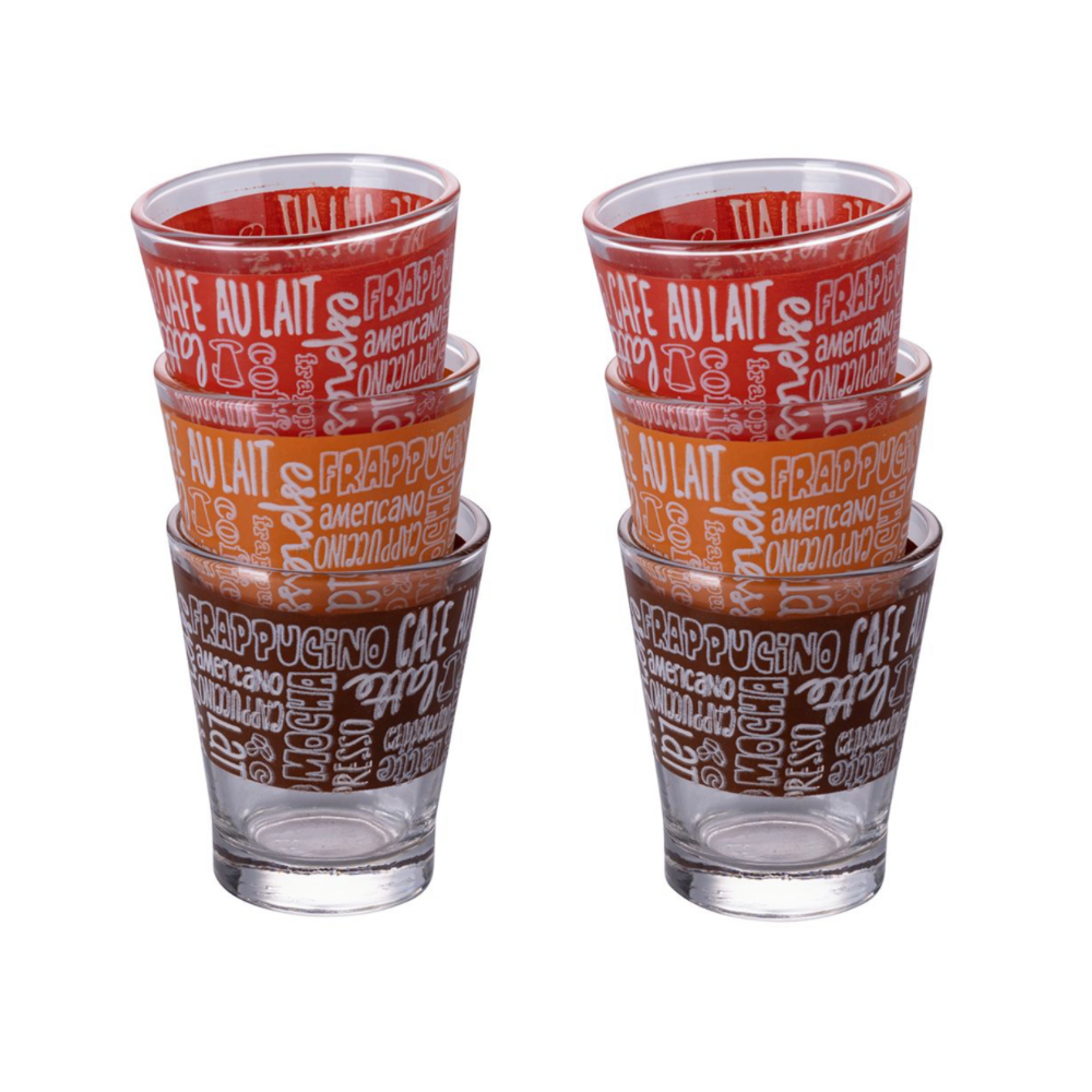 Set bicchierini caffè in vetro colorati