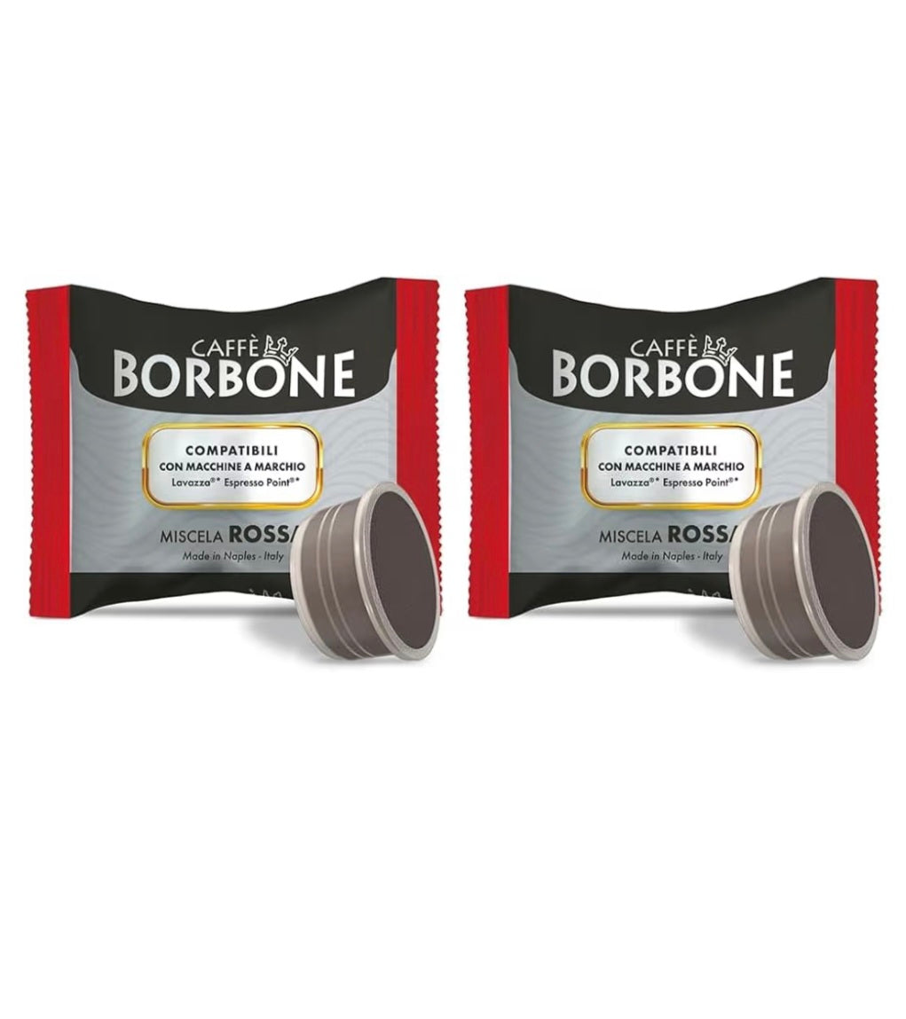 100 Capsule Borbone Miscela ROSSA
Compatibili con macchine a marchio Lavazza®* Espresso Point®*