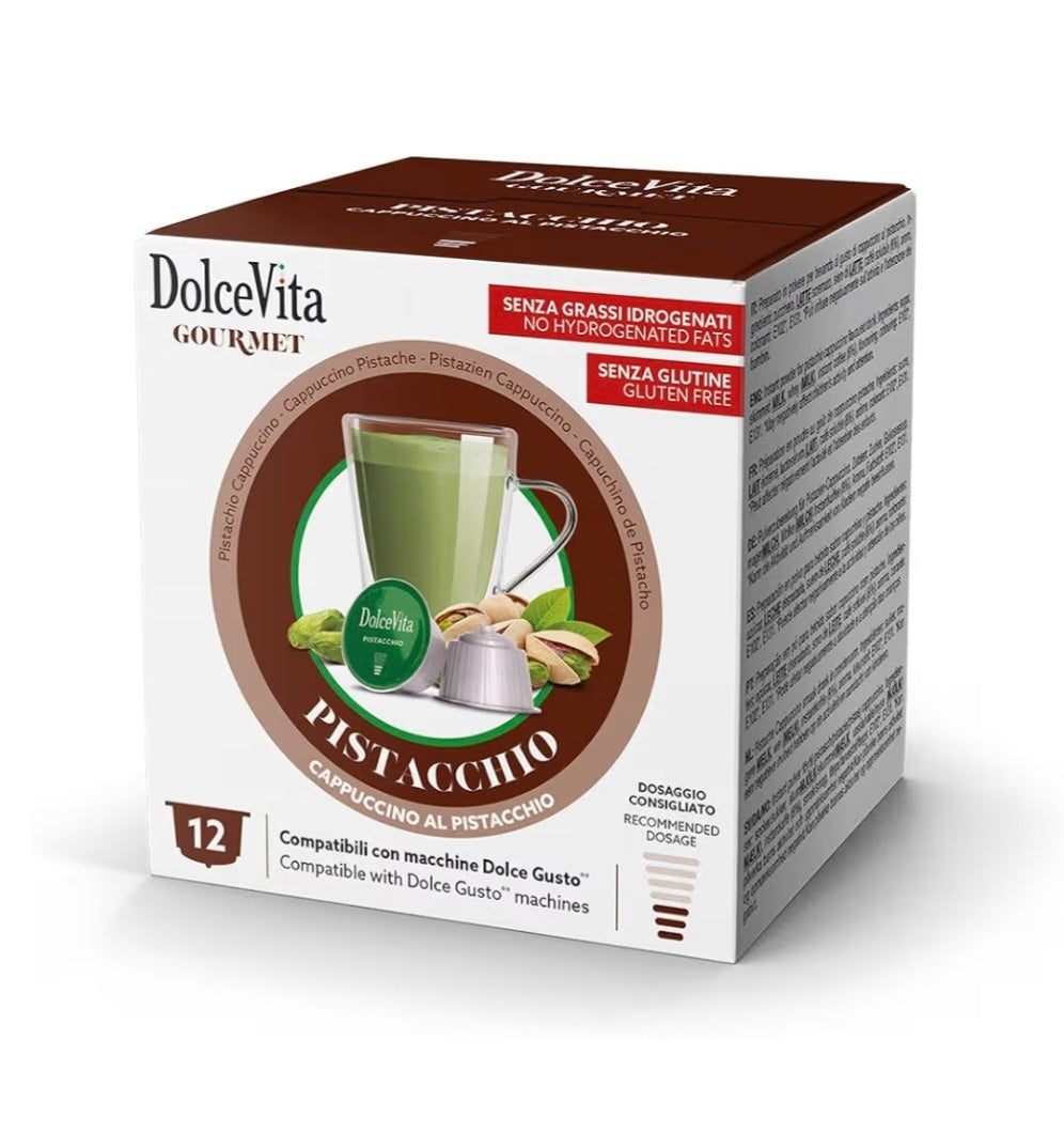 Pistacchio Capsule compatibili con i sistemi
Nescafé Dolce Gusto®* 12pz