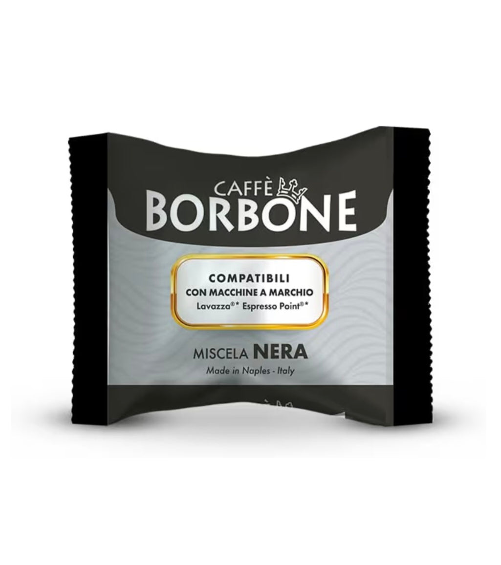 100 Capsule Borbone Miscela NERA
Compatibili con macchine a marchio Lavazza®* Espresso Point®*