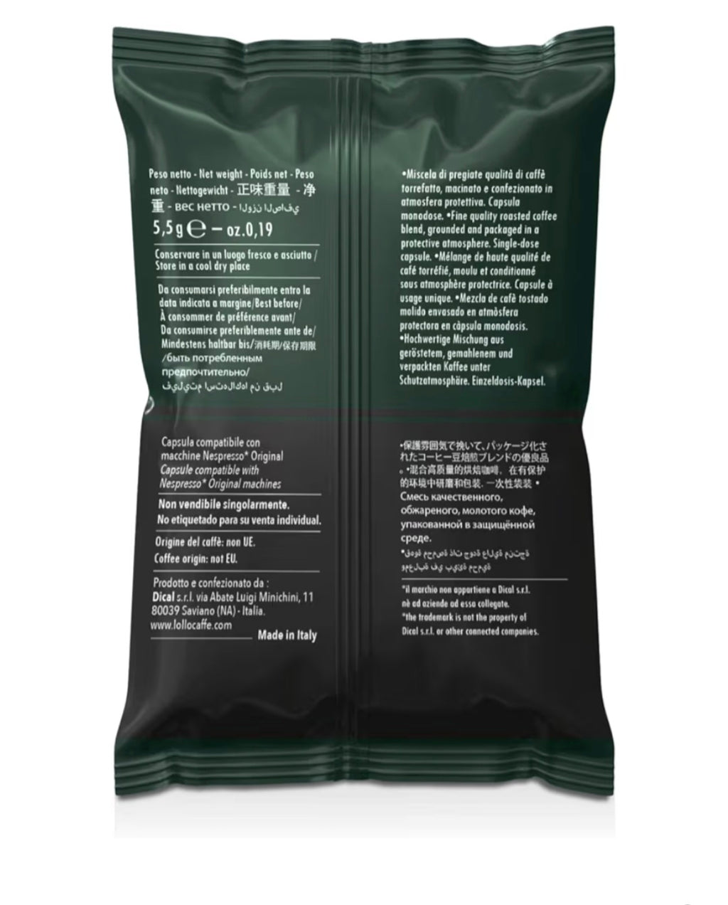 Lollo nero nespresso 100pz