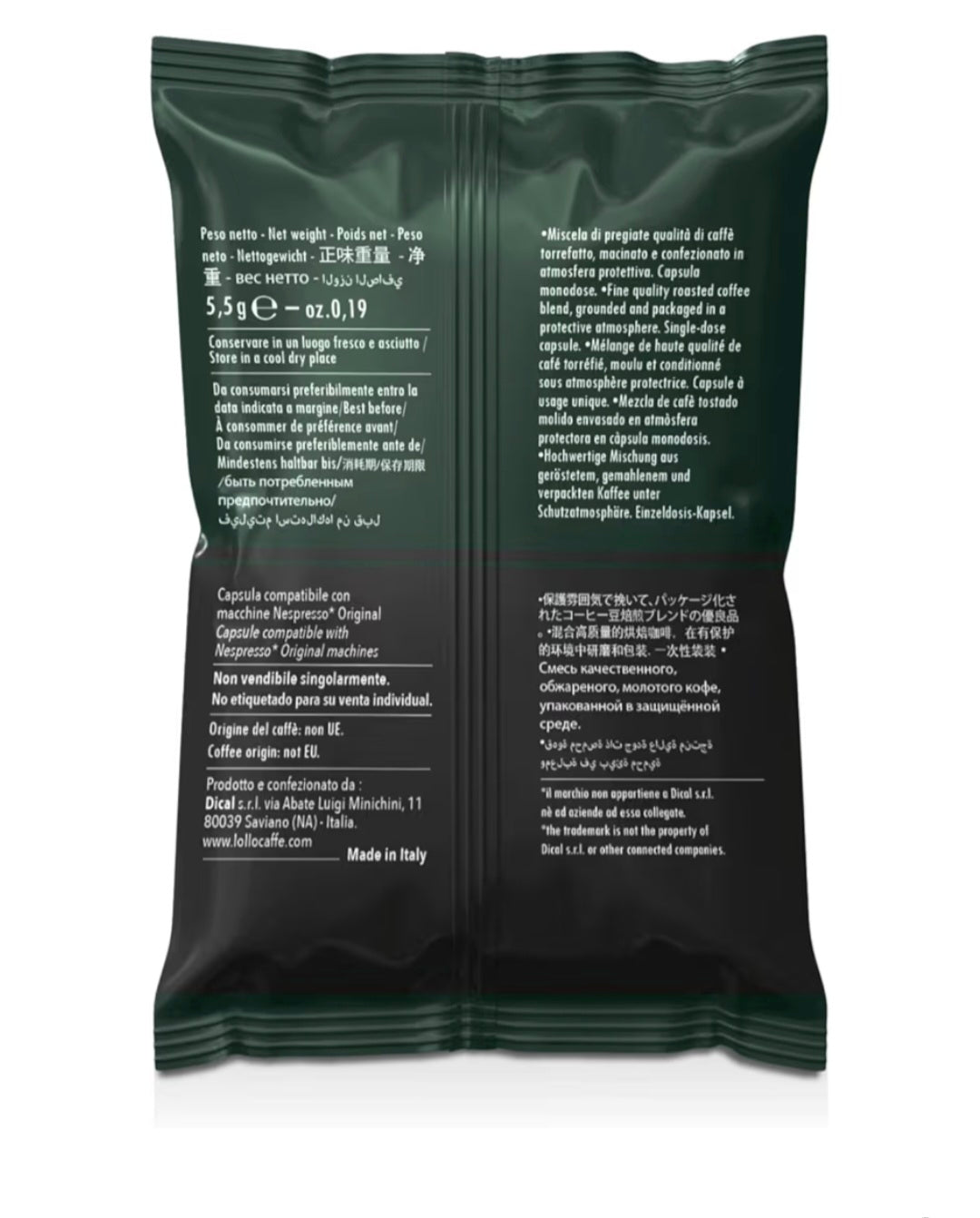 Lollo nero nespresso 100pz