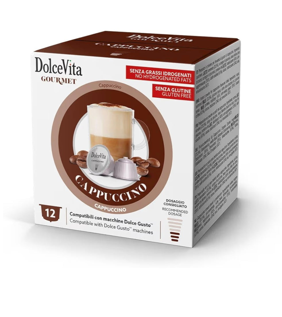 Cappuccino Capsule compatibili con i sistemi
Nescafé Dolce Gusto®* 12pz