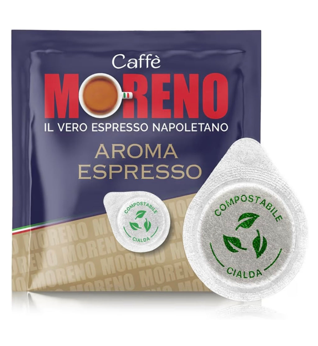 CIALDE COMPOSTABILI ESE 44 MM MISCELA AROMA ESPRESSO- CAFFE' MORENO