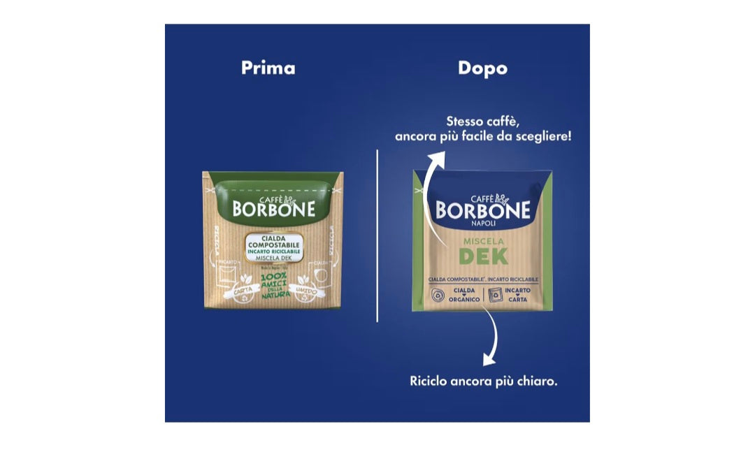 150 Cialde ESE 44 mm Caffè Borbone Miscela VERDE DEK