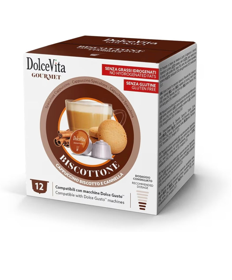 Biscottone Capsule compatibili con i sistemi
Nescafé Dolce Gusto®* 12pz
