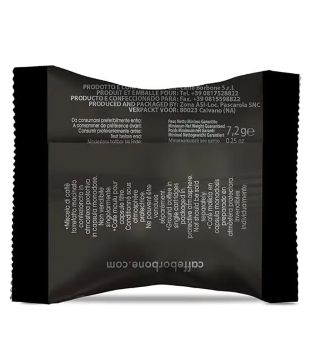 100 Capsule Borbone Miscela NERA
Compatibili con macchine a marchio Lavazza®* Espresso Point®*