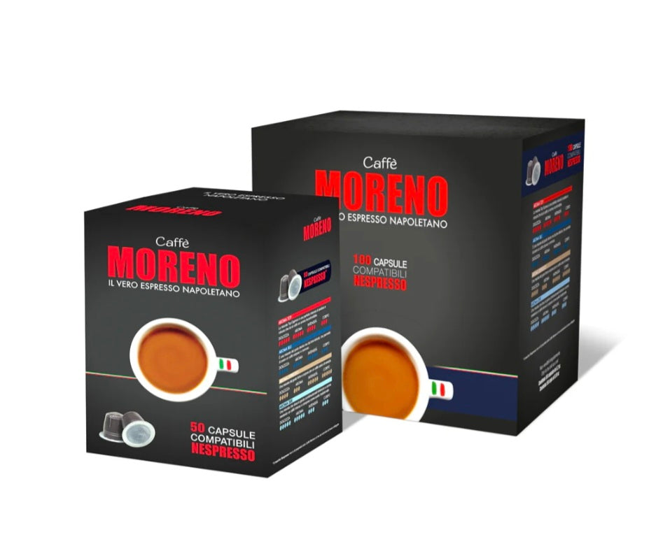 CAPSULE COMPATIBILI NESPRESSO®MISCELA AROMA ESPRESSO -CAFFE MORENO