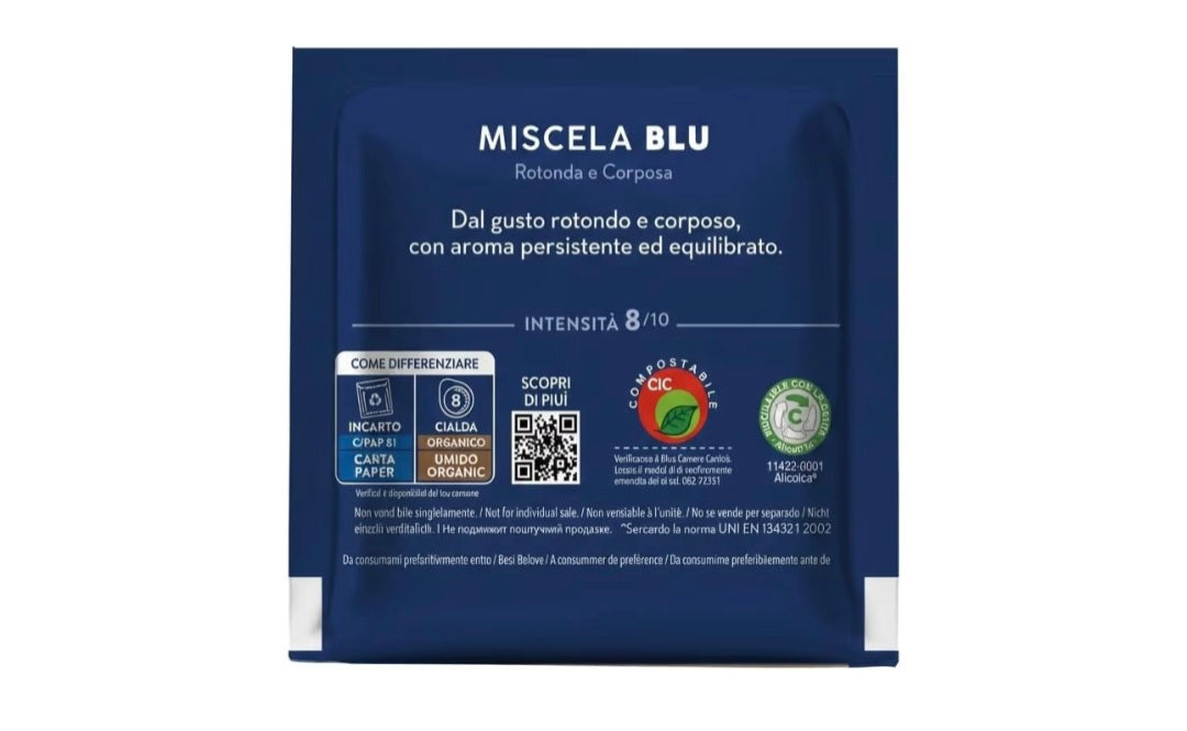 150 Cialde ESE 44 mm Caffè Borbone Miscela BLU