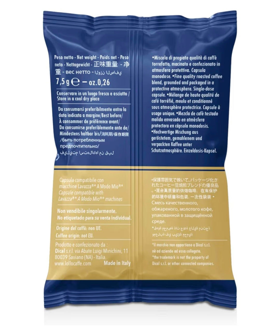Lollo oro lavazza a modo mio 100pz