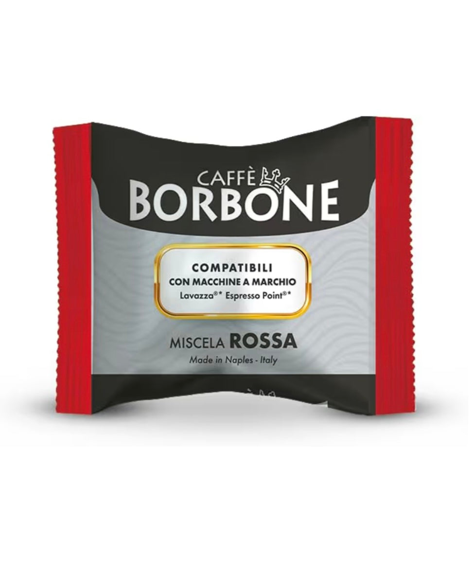 100 Capsule Borbone Miscela ROSSA
Compatibili con macchine a marchio Lavazza®* Espresso Point®*
