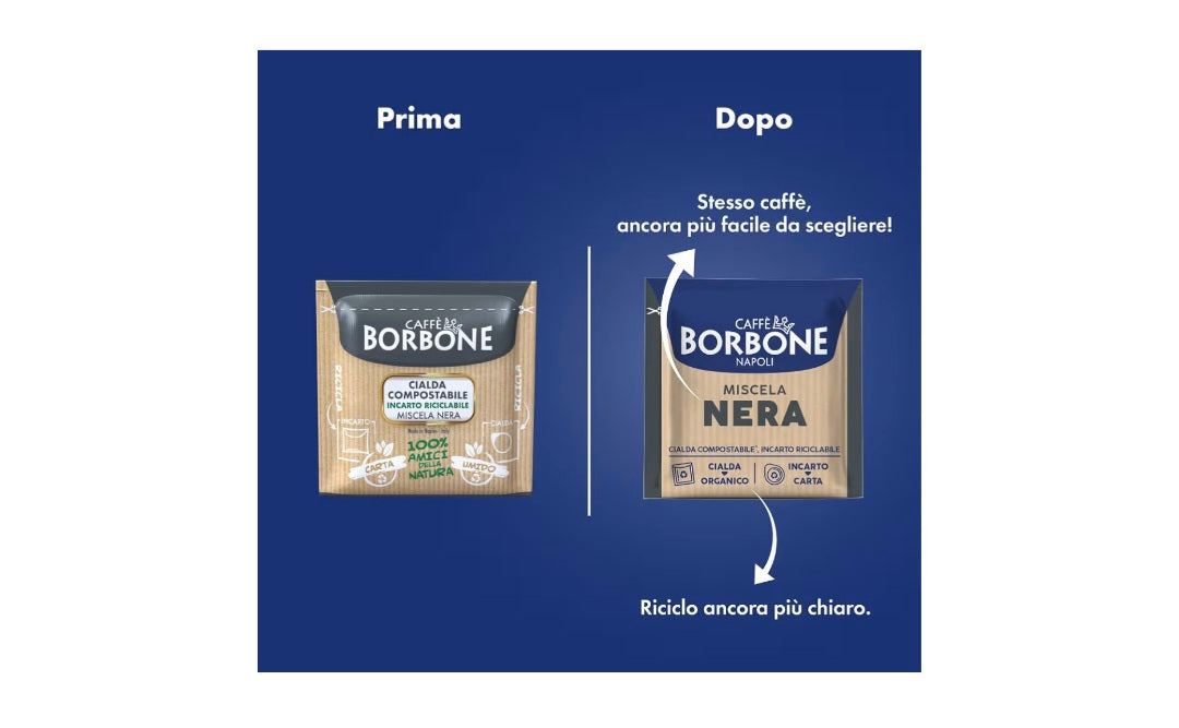 150 Cialde ESE 44 mm Caffè Borbone Miscela NERA