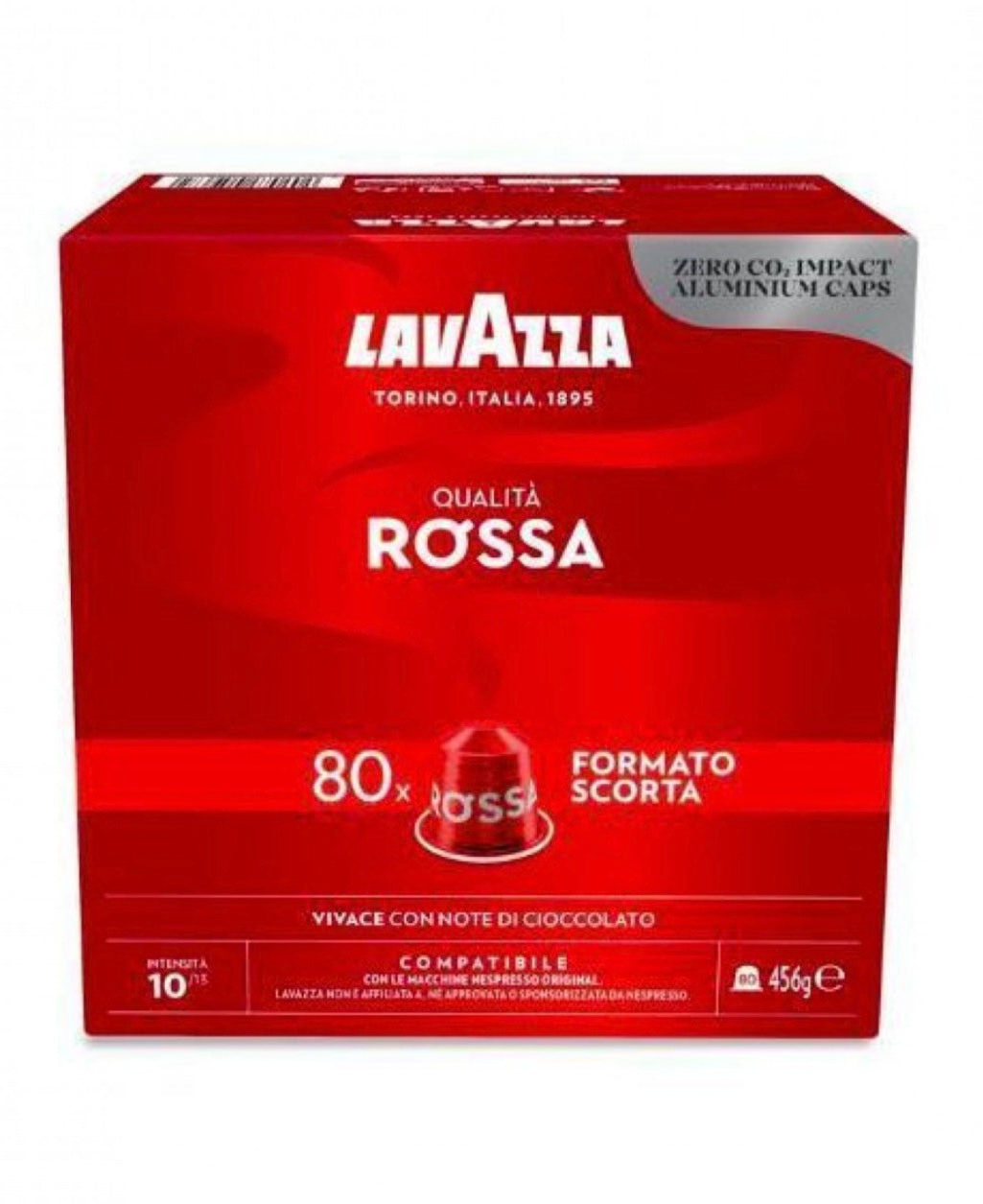 Lavazza qualità rossa in alluminio compatibile con nespresso 80pz