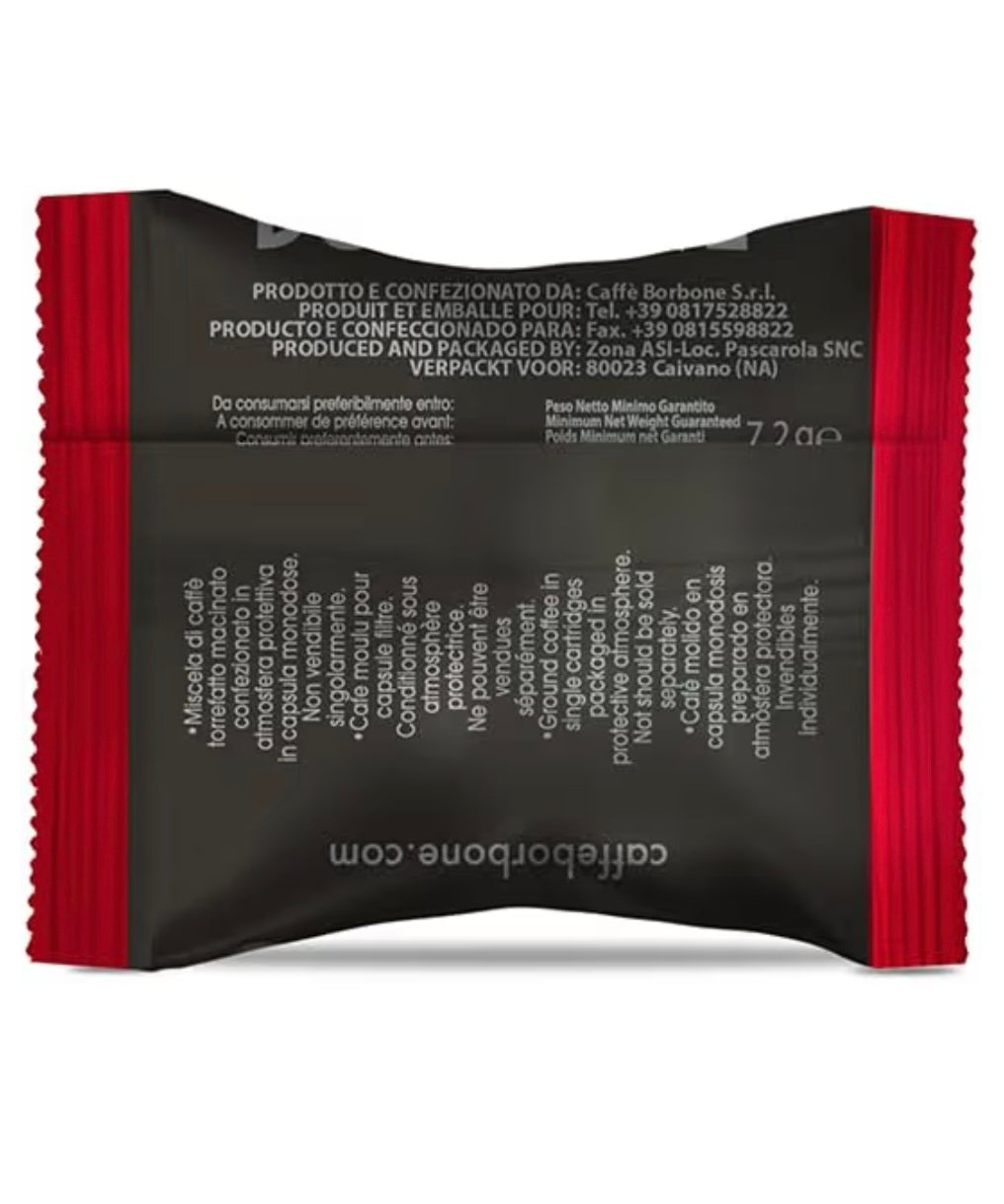 100 Capsule Borbone Miscela ROSSA
Compatibili con macchine a marchio Lavazza®* Espresso Point®*