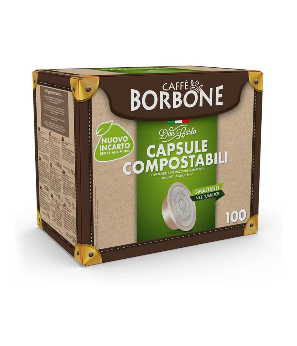 100 Capsule Borbone COMPOSTABILI e COMPATIBILI Don Carlo Miscela ORO