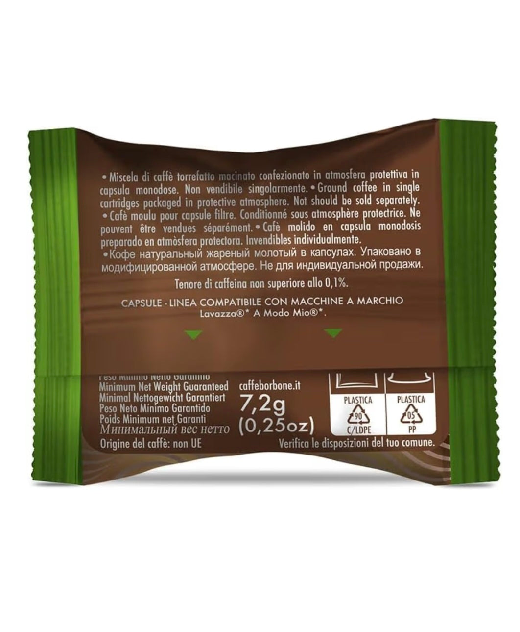 100 Capsule Borbone Compatibili Don Carlo Miscela VERDE DEK