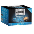 Bialetti Caffè d'Italia, Box 72 Capsule, Napoli, Intensità 10, Compatibili con Macchine Bialetti sistema chiuso, 100% Alluminio