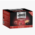 Bialetti Caffè d'Italia, Box 72 Capsule, Roma, Intensità 9, Compatibili con Macchine Bialetti sistema chiuso, 100% Alluminio