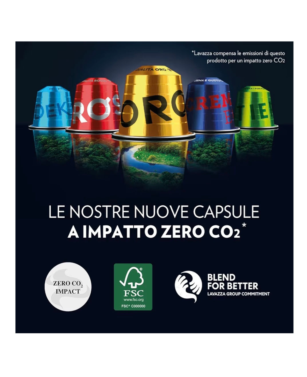 Lavazza qualità rossa in alluminio compatibile con nespresso 80pz