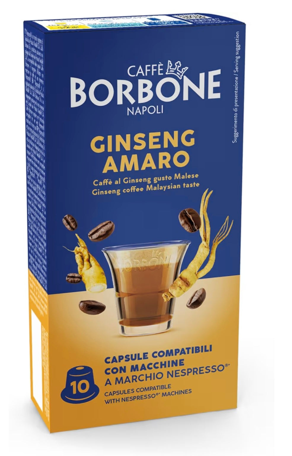 10 Capsule Borbone Solubile GINSENG AMARO *Nespresso
