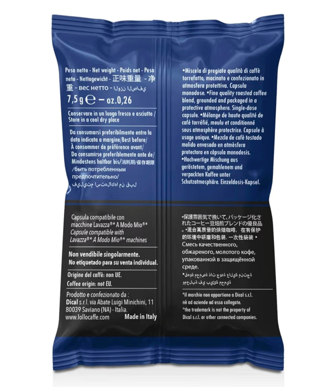 Lollo nero lavazza a modo mio 100pz